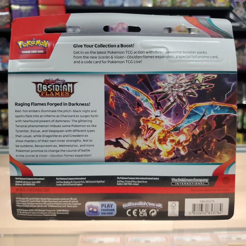 pokemon scarlet & violet 3 obsidian flames booster box Pokemon TCG: Scarlet & Violet-Obsidian Flames 3 Booster Packs & Hounds –  FUN&KO