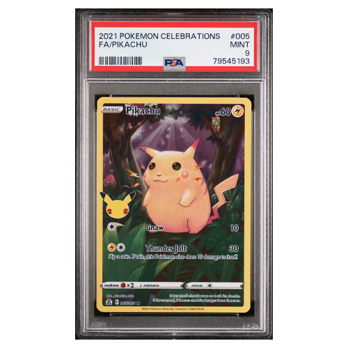 2021 Pokemon Celebrations Full Art/Pikachu #005 PSA 9