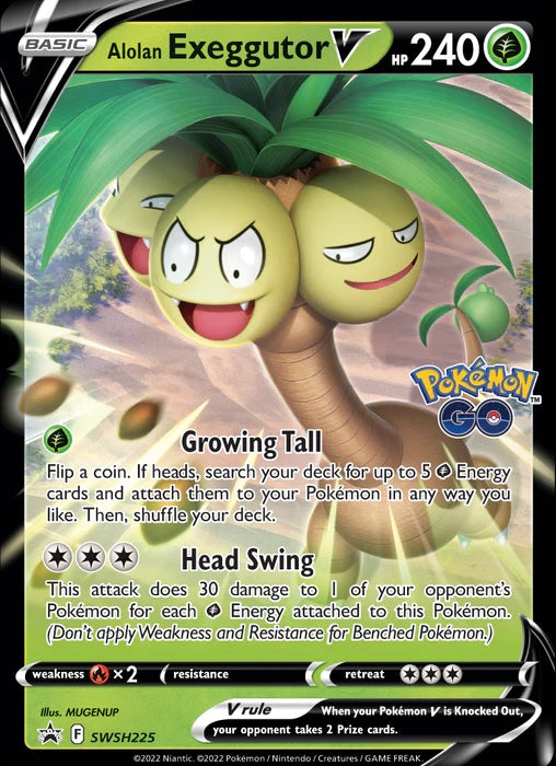 Pokémon TCG: Pokémon GO Collection-Alolan Exeggutor V booster packs