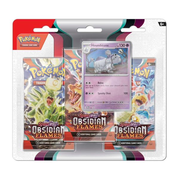 Pokemon TCG: Scarlet & Violet-Obsidian Flames 3 Booster Packs & Houndstone Promo Card