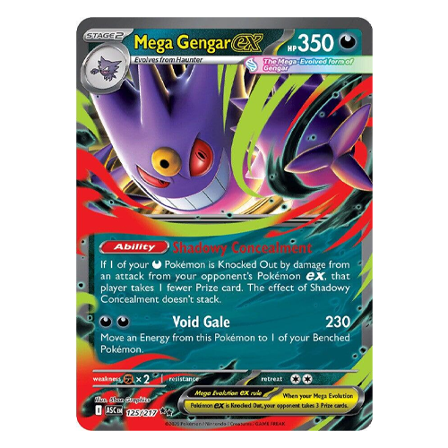 Pokemon Ascended Heroes Mega Gengar ex #125