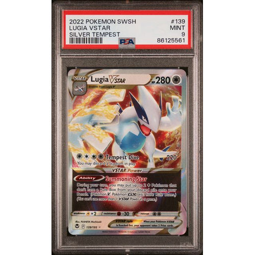 PSA 9 Mint-2022 Pokemon Sword & Shield Silver Tempest #139 Lucia Vstar Silver Tempest