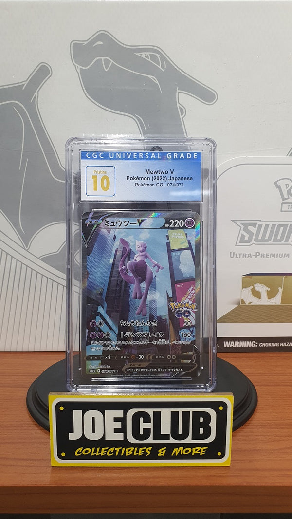 Pokemon GO Graded -Mewtwo V 074/071 CGC 10 PRISTINE Alternate Art Japa FUN&KO Pokemon GO Graded -Mewtwo V 074/071 CGC 10 PRISTINE Alternate Art Japa FUN&KO