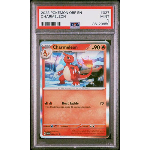 PSA 9 Mint-2023 Pokemon OBF EN-Obsidian Flames #027 Charmeleon