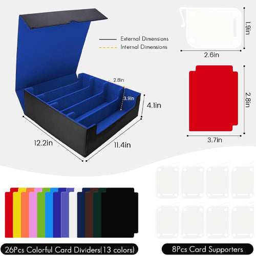 3000+ Trading Card Storage Box with Dividers