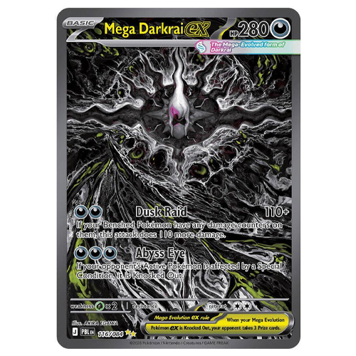 Pokemon Mega Evolution Pitch Black Mega Darkrai ex #116 NM