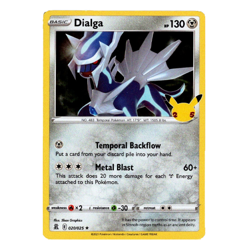 Pokemon Tcg Dialga 020/25 – 25th Anniversary McDonald’s Promo – Holo