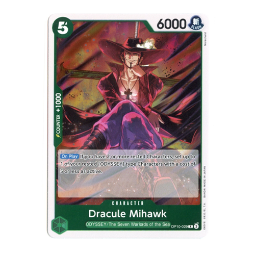 One Piece TCG OP-10 029 R Dracule Mihawk Rare