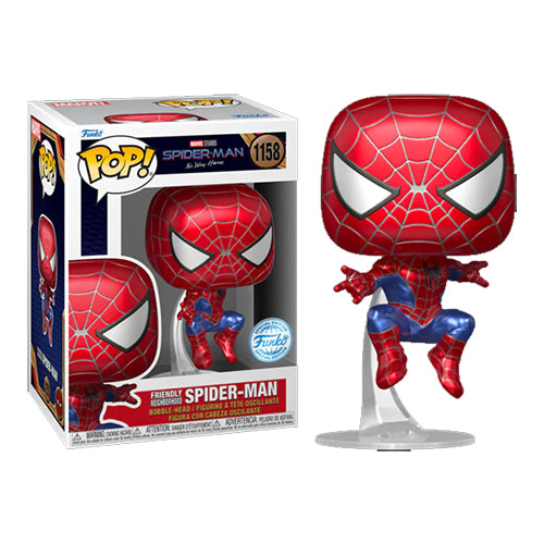 Funko Pop Marvel 's Spider-Man: No Way Home - Friendly Neighborhood Spider-Man (Metallic special edition)