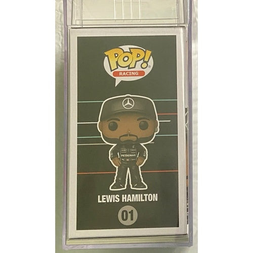 PSA 9 Graded Funko Pop Racing F1  Amg Mercedes Lewis Hamilton #01
