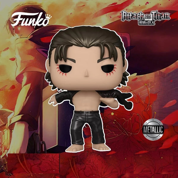 Funko Pop Animation : Attack On Titan - Eren Jaeger (Open Shirt | Metallic)