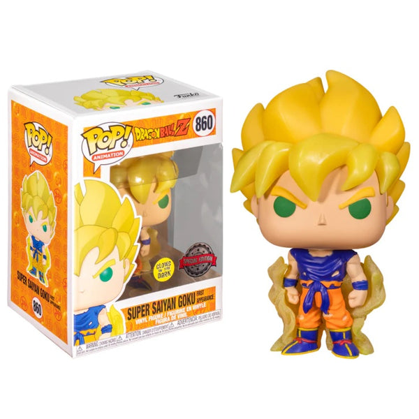 Funko Pop Animation Dragon Ball Z  Super Saiyan Goku( first appearance) Glow-in-The-Dark