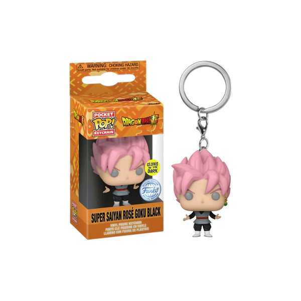 Funko Pocket Pop! Keychain -Dragon Ball Super - Super Saiyan Rose Goku Black (Glow-in-the-Dark )