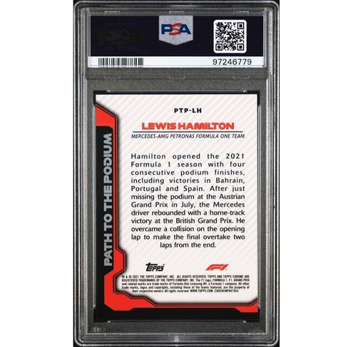 PSA 10 Lewis Hamilton 2021 Topps Chrome F1 Path To The Podium  #PTPLH