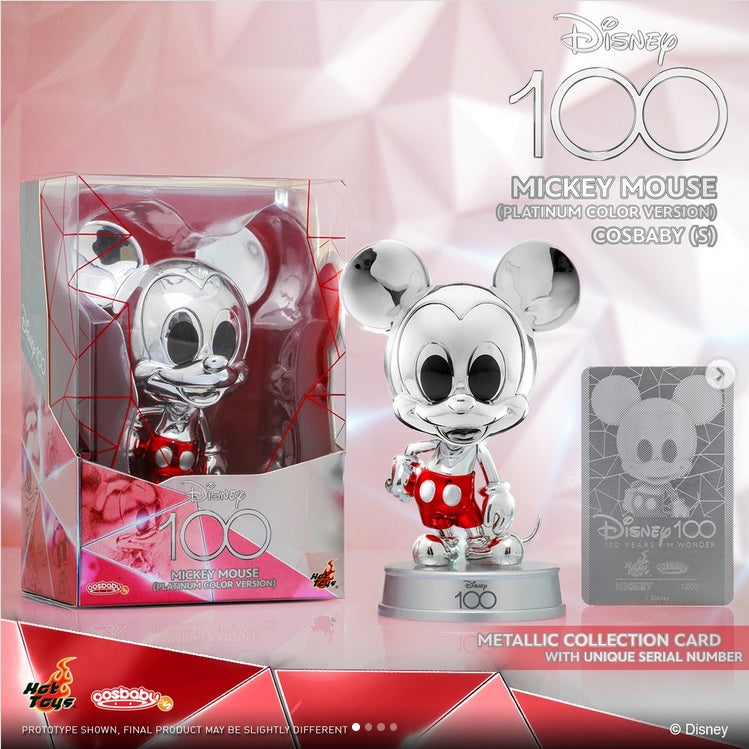 Disney 100 Mickey Mouse(Platinum Color Version)Cosbaby Hot