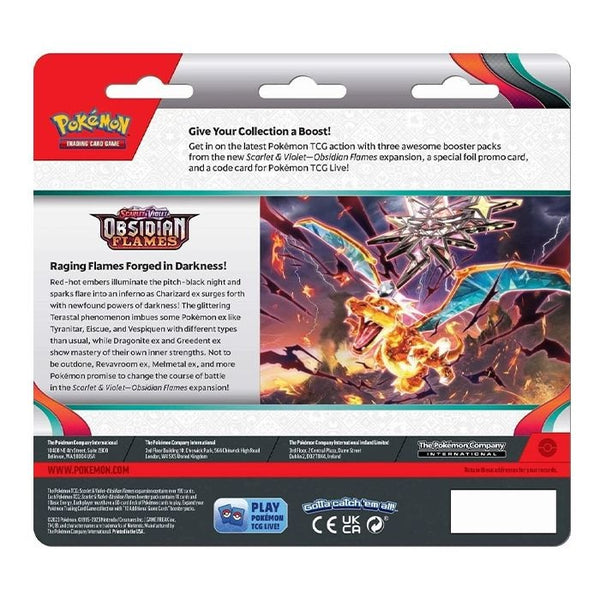 Pokemon TCG: Scarlet & Violet-Obsidian Flames 3 Booster Packs & Eevee Promo Card