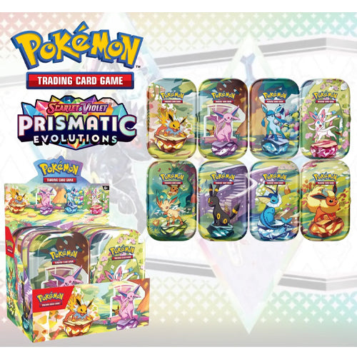 Pokemon Scarlet & Violet Prismatic Evolutions Mini Tin (1 x Random Tin)