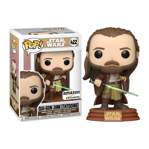 Funko Pop! Star Wars: Across The Galaxy -Qui - Gon Jinn 422 (amazon exclusive) (box damage)(