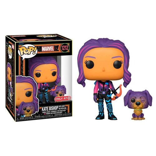 Funko Pop Marvel's Hawkeye (2021) - Kate Bishop with Lucky Black light (target exclsuive)