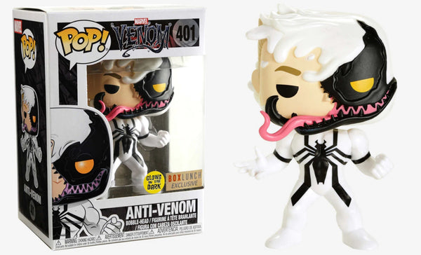 Funko Pop Marvel  Anti Venom Boxlunch Exclusive(Glows In The Dark) 1st Edition