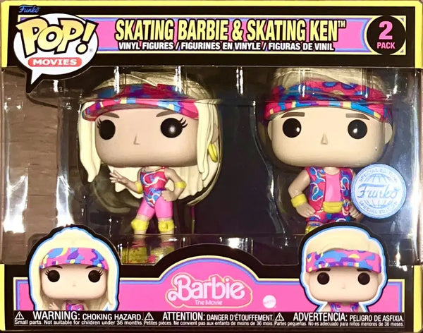Funko Pop Movies: Barbie (2023) - Skating Barbie & Skating Ken Blacklight 2 pack