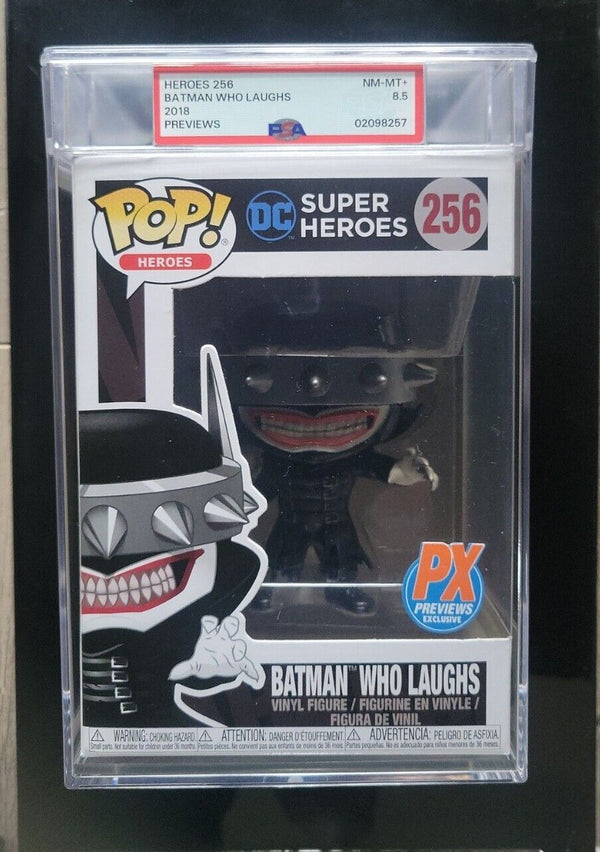 إعلان Funko POP PSA مصنف 8.5: DC Comics Batman Who Laughs #256 PX Previews حصريًا