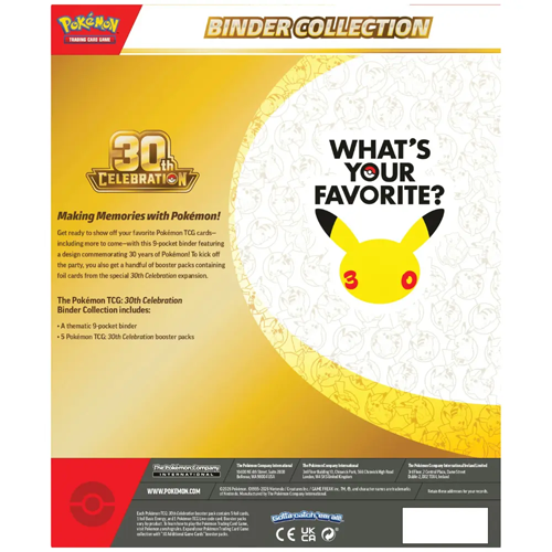 Pre-Order Pokemon 30th Celebration Binder Collection