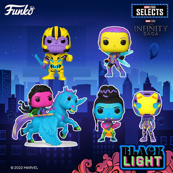 Funko Pop Marvel 's Infinity Saga Black light Collection