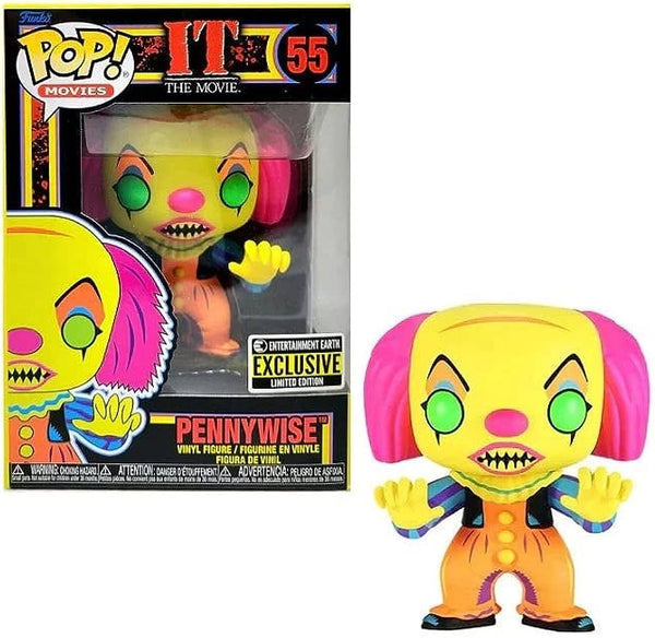 Funko Pop Movies : IT Pennywise (BlackLight ) Entertainment Earth Exclusive