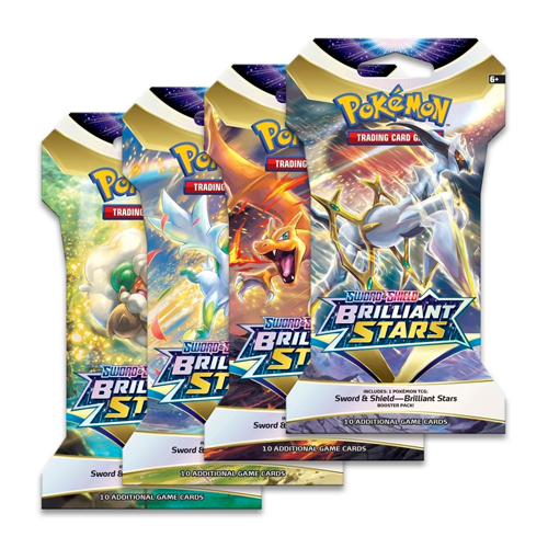 Pokemon Sword & Shield-Brilliant Stars Sleeved Booster Pack (10 Cards)(Authentic)