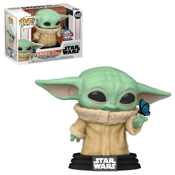 Funko Pop! Star Wars: The Mandalorian - The Child Grogu with Butterfly #468  special edition