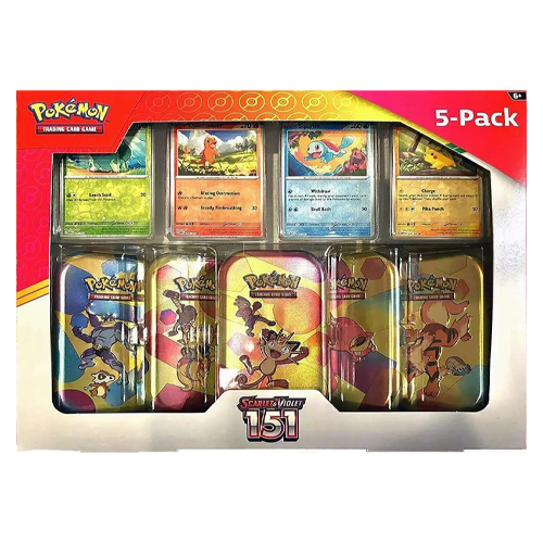 Pokemon Scarlet & Violet 151 Costco Exclusive Mini Tin 5-Pack Set