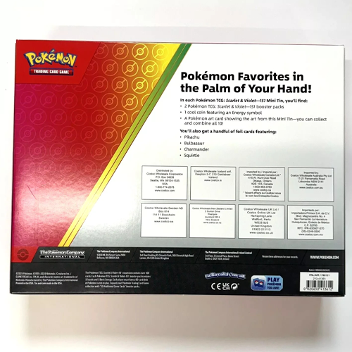Pokemon Scarlet & Violet 151 Costco Exclusive Mini Tin 5-Pack Set