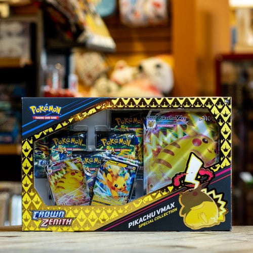 pokemon cards pikachu vmax box TCG Crown Zenith Special Collection - | Shop Now Get ready for a lightning storm of Gigantamax proportions in this special collection featuring booster packs and more from the Pokmon TCG Pokmon TCG Celebrations Premium Figure