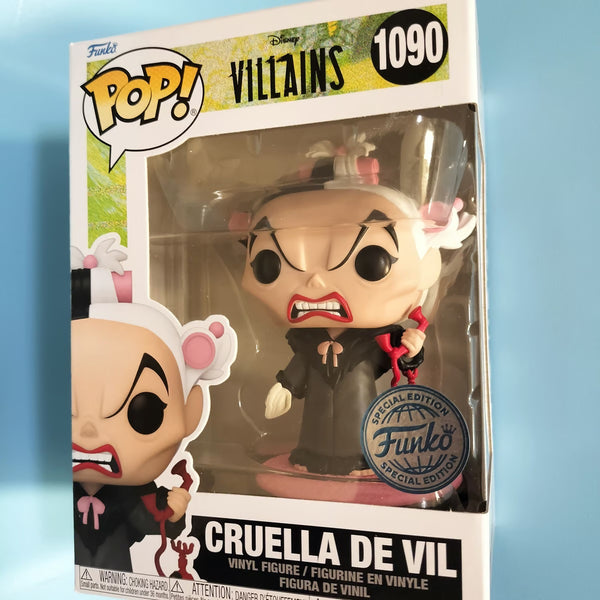 Funko Pop Disney Villains-101 Dalmatians - Cruella De Vil (Holding Phone)special edition