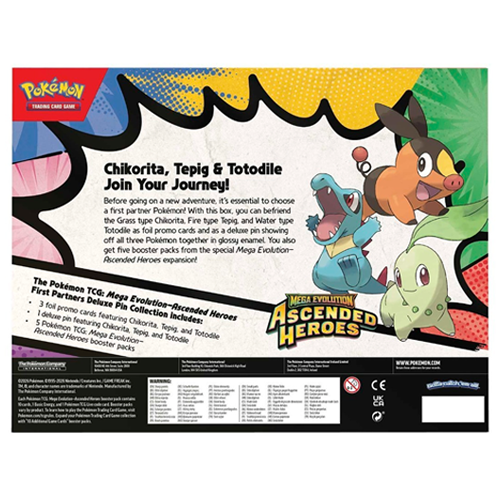 Pokemon Mega Evolution-Ascended Heroes First Partners Deluxe Pin Collection