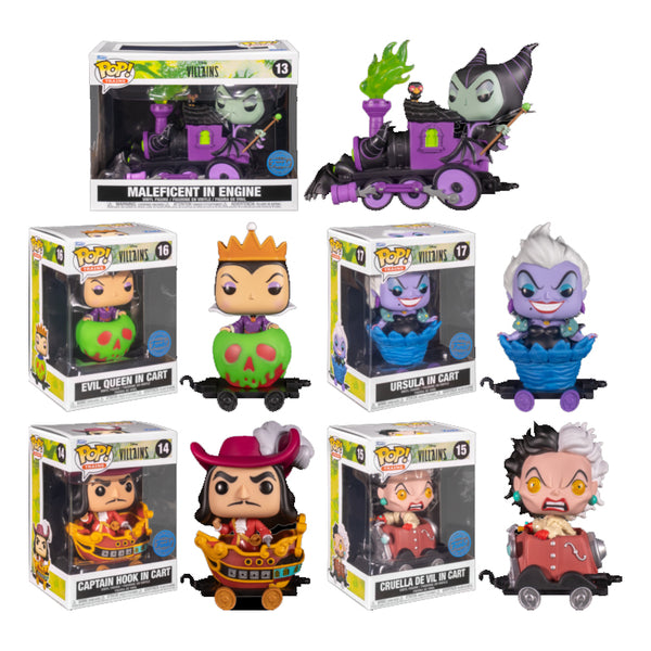 Funko Pop Disney Villains in Train Cart collection