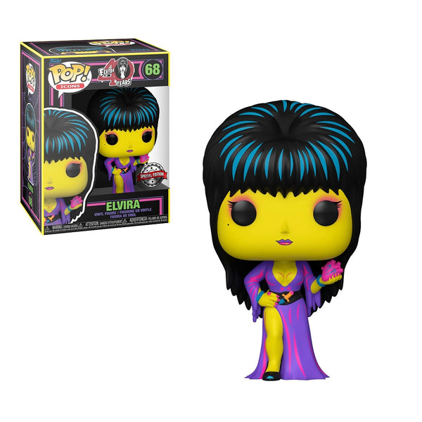 Funko Pop Icons Elvira: Mistress of the Dark - Elvira Blacklight(40 years) EE exclsuive