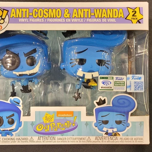 (طلب مسبق) Funko Pop Television The Fairly Odd Parents-Anti-Cosmo & Anti-Wanda 2-Pack *ملصق Wondercon 2025*