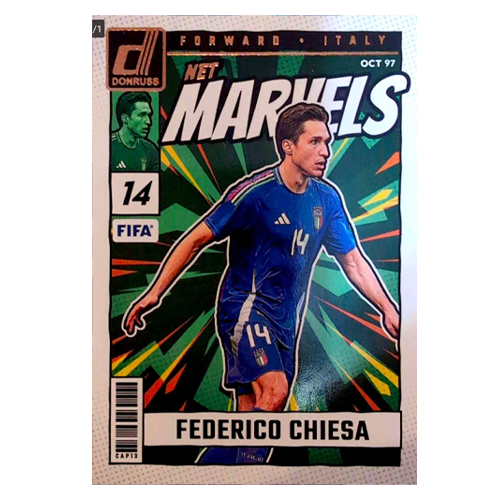 Panini Donruss Soccer #18 Federico Chiesa NET MARVELS 2024-25 SP Bronze Foil