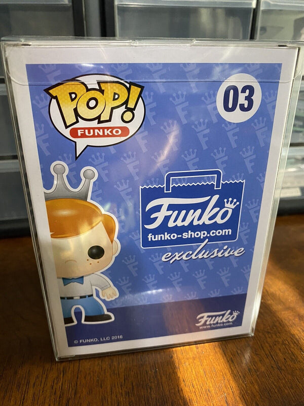 Freddy Funko 03 With Pop Sign and glasses(Nerd) (funko shop exclusive)