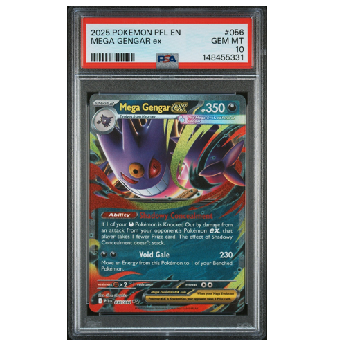 PSA 10 Pokemon 2025 PFL EN-Phantasmal Flames #056 Mega Gengar EX