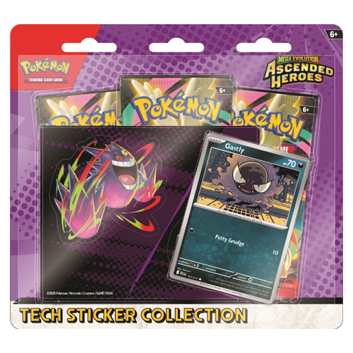 Pokemon Mega Evolution Ascended Heroes Tech Sticker Collection-Gastly