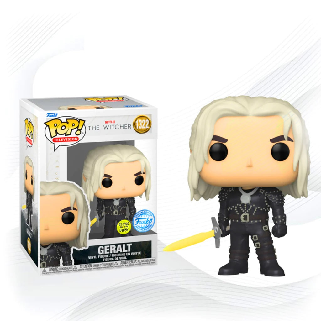 Funko Pop! Television Netflix The Witcher, Geralt #1322 (Glows in The  Dark) special edition