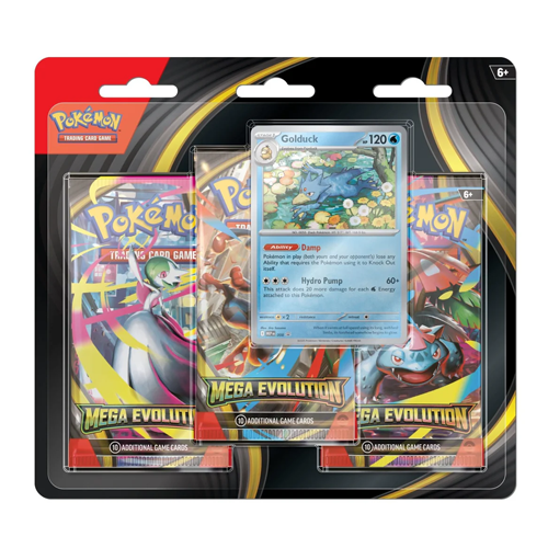 Pokemon Mega Evolution 3 Pack Blister (Golduck / Psyduck)