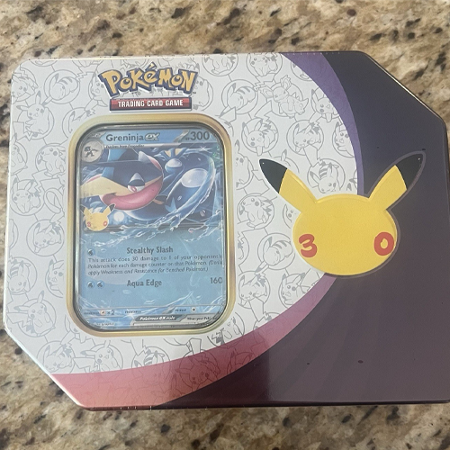 Pre-Order Pokemon 30th Celebration Tin (Greninja Ex) (5 Booster Packs)