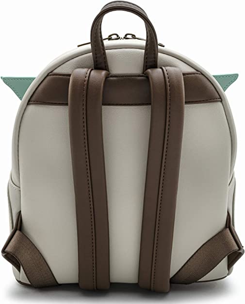 baby yoda leather backpack Star Wars Mandalorian The Child Cradle Mini-Backpack pike print Naples 6 Hour Deep Color:#132 This officially licensed bag