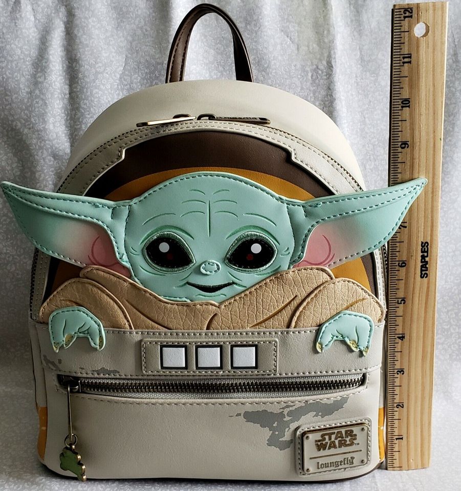 baby yoda mini backpack hot topic Loungefly Baby Yoda Star Wars The Mandalorian The Child Cradle Mini Backpack