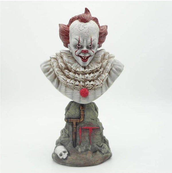 Garage Kit Toy : Stephen King’s  1/8 scale  IT Pennywise Bust Statue Resin painted action figure