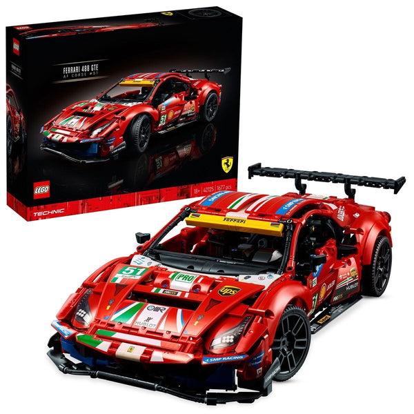 LEGO Technic 42125 Ferrari 488 GTE “AF Corse #51” -Champion GT Series Sports Race Car